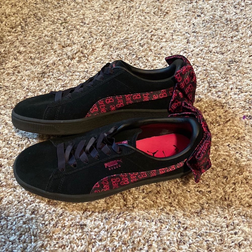 Puma x Barbie Black Suede Skate Shoes